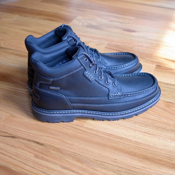 Rockport NEW Waterproof Adiprene Slip-Resistant GB MOC Black Boot 9.5M A13045 - Picture 3 of 11